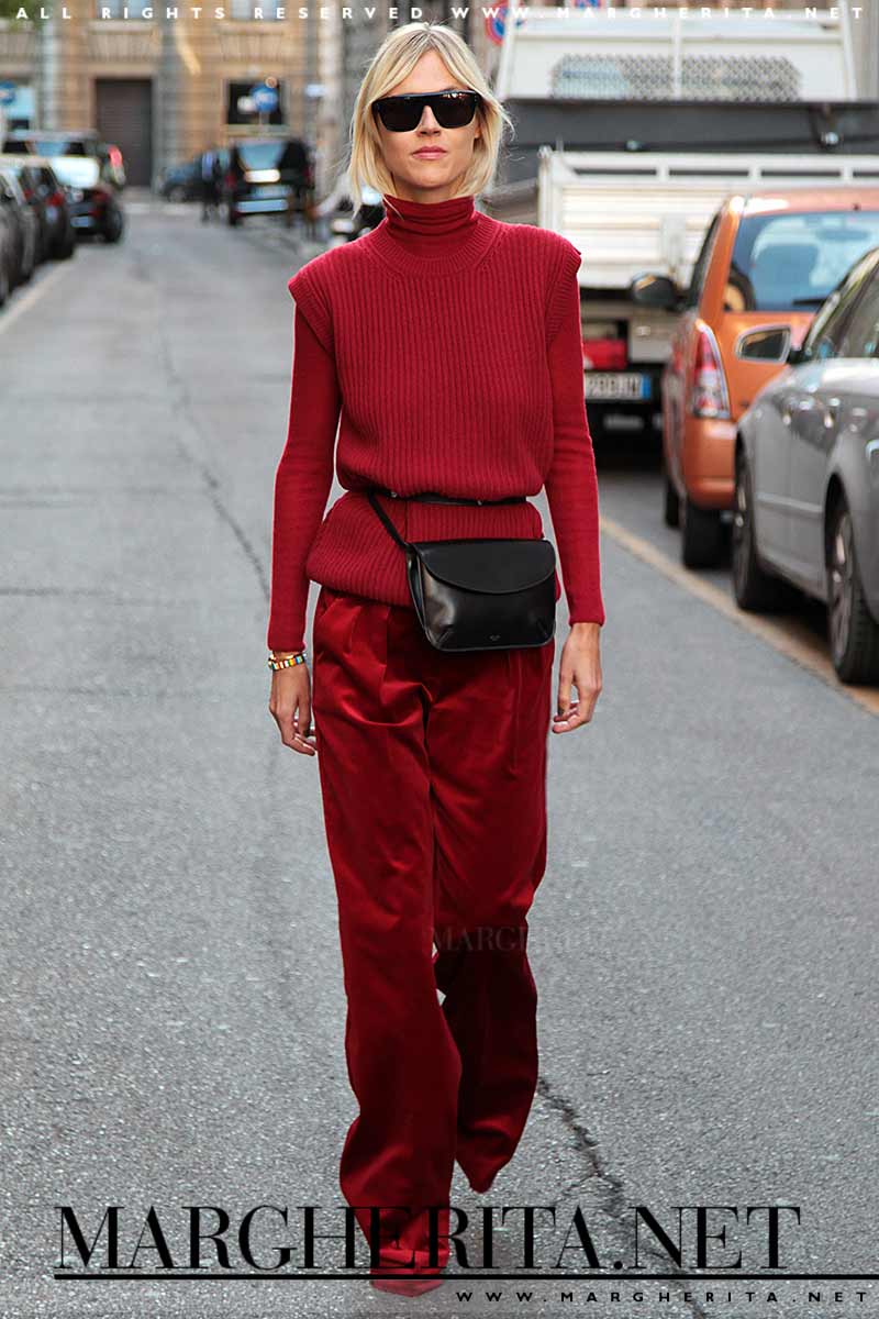 Streetstyle. Il colore di moda rosso