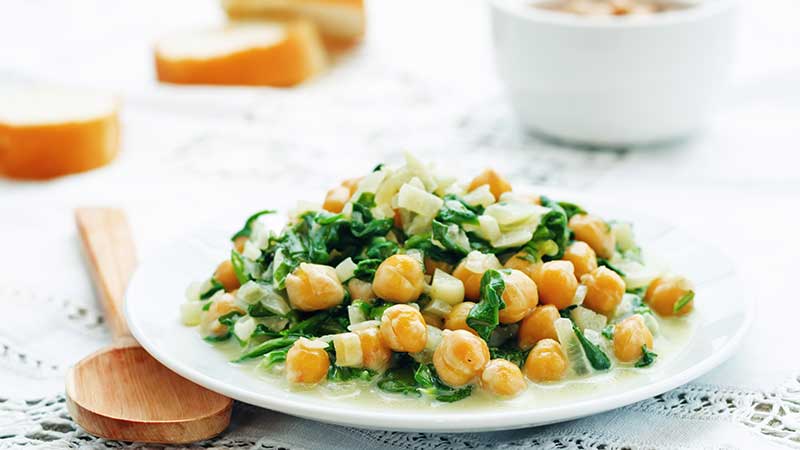 Insalata di ceci e spinaci - Le ricette di cucina di Margherita.net