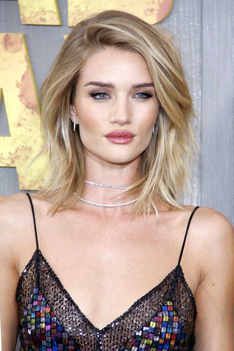 Taglio bob morbido, Rosie Huntington