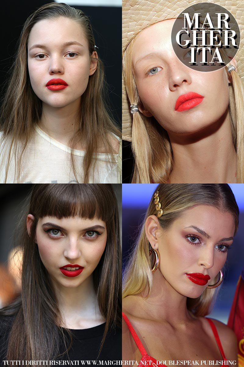 Tendenze make-up PE 2019. Rossetto rosso