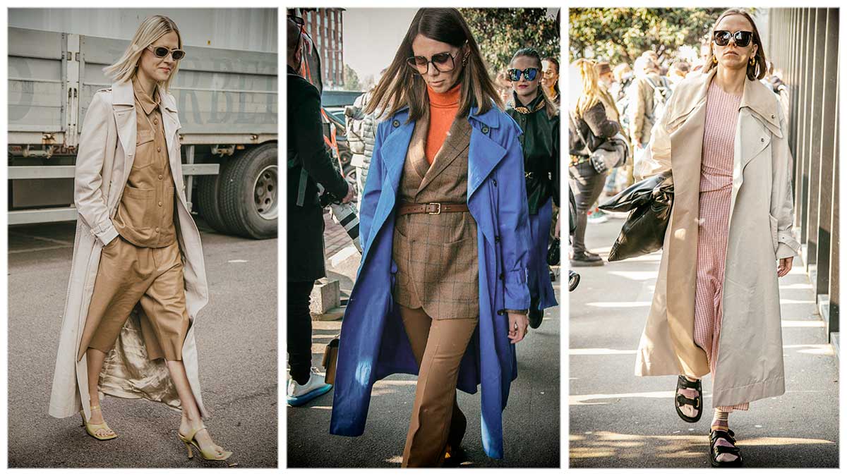 Moda street style autunno 2020. È il momento del trench coat. Tendenze moda donna autunno inverno 2020 2021 - Foto Charlotte Mesman