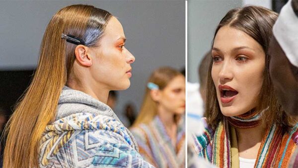 Le nuove tendenze capelli donna autunno inverno 2020 2021, tornano i capelli lisci! - Sfilata Missoni Hair Anthony Turner Foto Charlotte Mesman