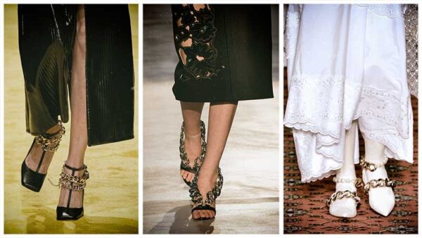 Tendenze scarpe autunno inverno 2020 2021. Scarpe e stivali con le catene