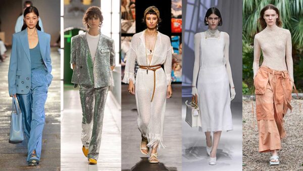 Tendenze moda 2021. Ecco le tendenze moda che continueremo a vedere nel 2021 - Foto da sin a dx: Boss, Louis Vuitton, Dior, Fendi, Kenzo