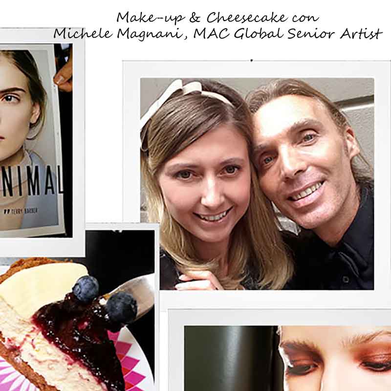 Michele Magnani - MAC Global Senior Artist -e Charlotte Mesman dopo un'intervista e un tè con cheescake...