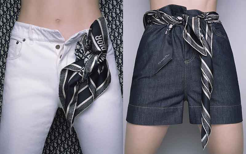 Moda donna autunno inverno 2021 2022. Ispirazione Dior: ecco come portare il foulard - Photo Courtesy of Dior