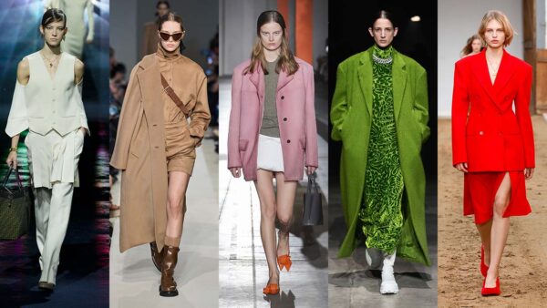 Questi sono i colori moda di tendenza per l'autunno inverno 2023 2024 - Photo courtesy of Fendi, Max Mara, Prada, Jil Sander, Stella McCartney