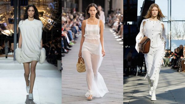 Gli abiti bianchi sono una grande tendenza per l'estate 2024 - Photos courtesy of Louis Vuitton, Ermanno Scervino, Stella McCartney