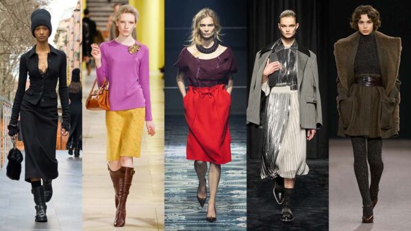 Le gonne di tendenza per l’autunno inverno 2025-2026 che devi conoscere - Photo courtesy of Dolce & Gabbana, Miu Miu, Prada, Jil Sander, Max Mara