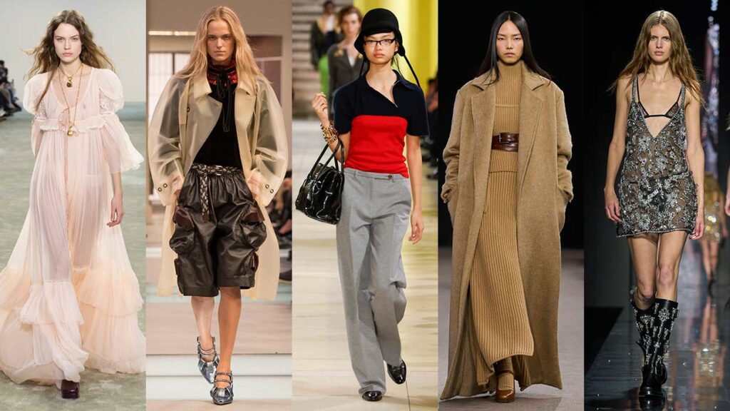 L’ABC della Moda per l’Inverno 2025-2026. Tutte le tendenze più chic della stagione fredda - Photo courtesy of Chloé, Louis Vuitton, Miu Miu, Max Mara, Dolce & Gabbana