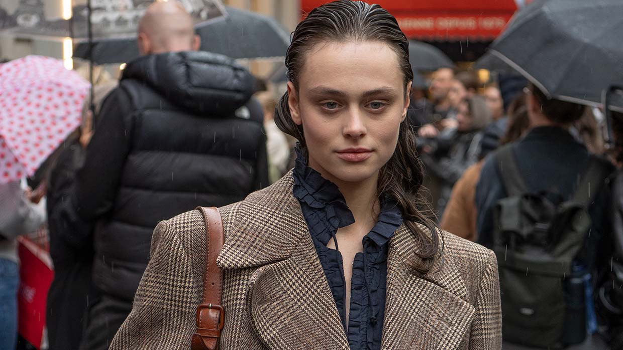 Quadri nella moda invernale: dal classico tartan ai motivi maschili - Photo Charlotte Mesman