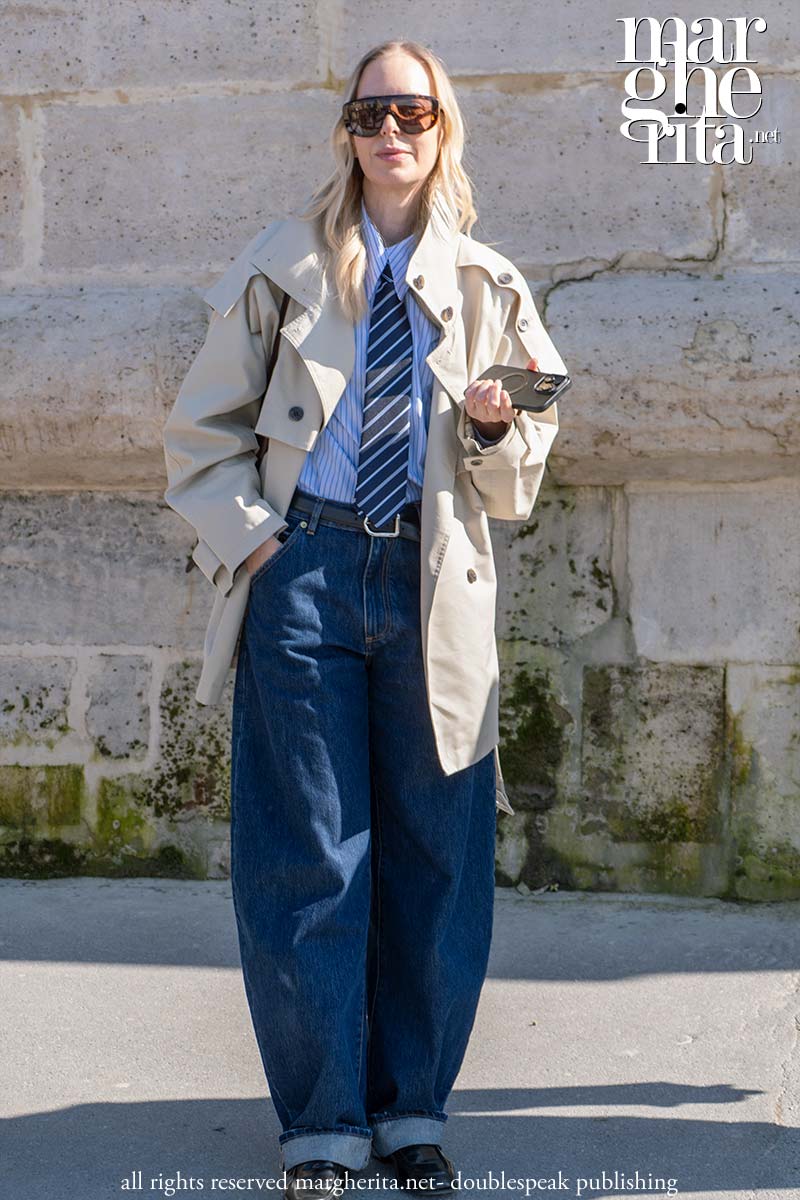 Wide leg jeans 2026: come indossare i jeans a gamba larga - Photo Charlotte Mesman