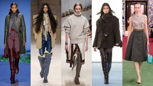 Stivali alti per l'inverno 2026: fanno sembrare le gambe più lunghe - Photos courtesy of Hermès, Chloé, Tod’s, Sportmax en Acne Studios.