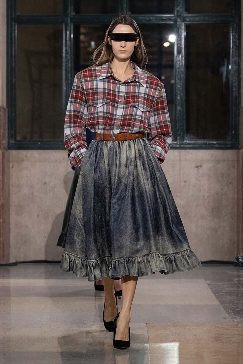 Stampe a quadri. Le tendenze moda dell'autunno/inverno 2026-2027 - Photo courtesy of MM6 Maison Margiela